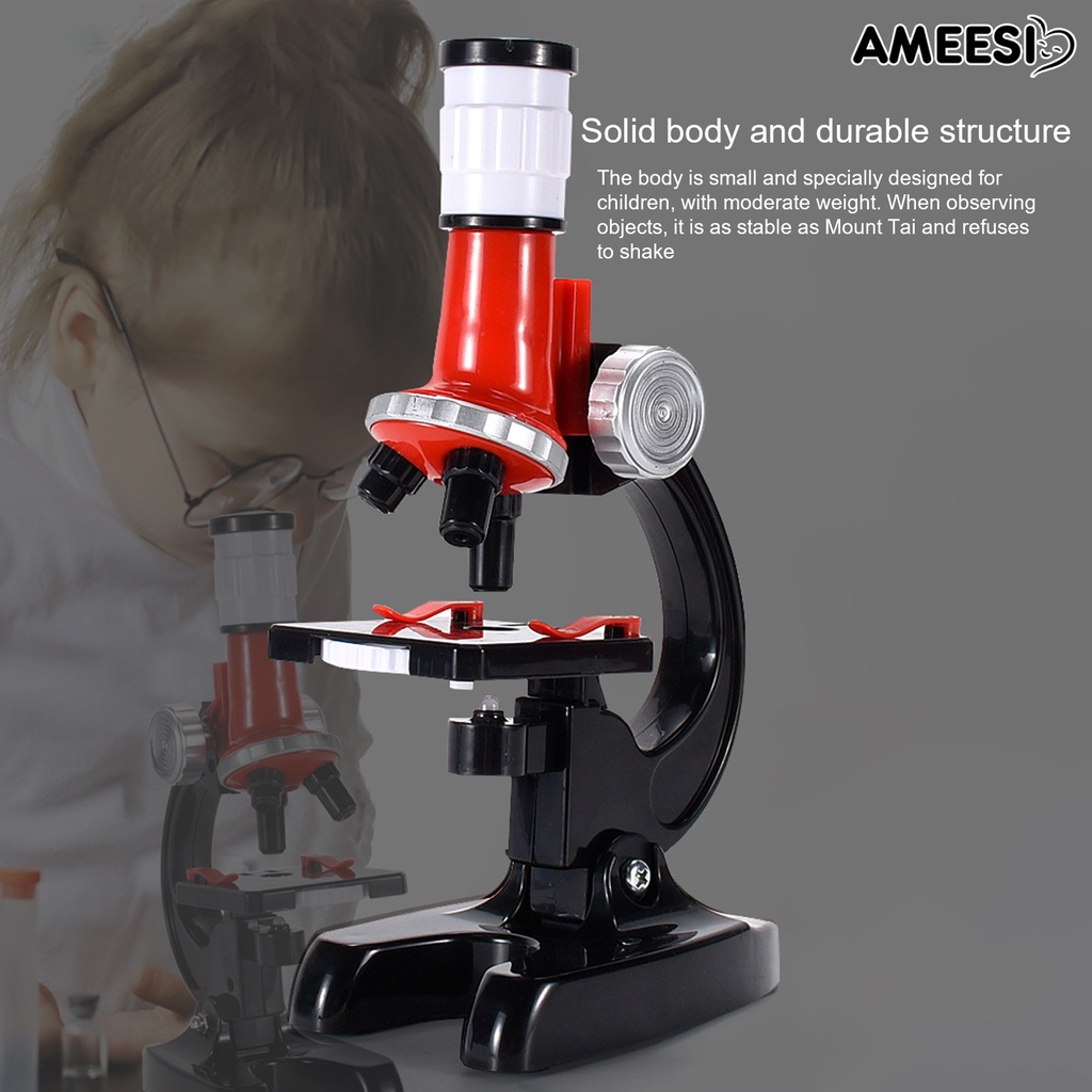 ameesi-กล้องจุลทรรศน์พลาสติก-ความละเอียดสูง-ของเล่นสําหรับเด็ก-1-ชุด