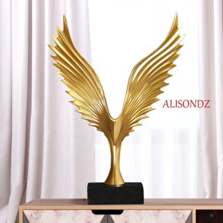 Alisondz นกอินทรี เครื่องประดับ แอปสแตรกท์ ทําความสะอาดง่าย ละเอียดอ่อน อุปกรณ์ตกแต่งบ้าน ตู้ไวน์ การอธิษฐานที่สงบสุข การอธิษฐานจําลองปีกนางฟ้า ตู้หนังสือ เครื่องประดับเดสก์ท็อป