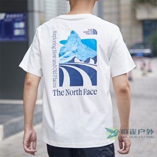 เสื้อยืดผ้าฝ้ายพิมพ์ลายขายดี เสื้อยืดแขนสั้นลําลอง ผ้าฝ้าย ระบายอากาศได้ดี พิมพ์ลาย The North Face สําหรับผู้ชาย 86MH