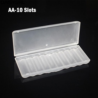 【DAISYG】Battery Plastic Case Closed Tightly Environmental Hard PP White Battery Storage