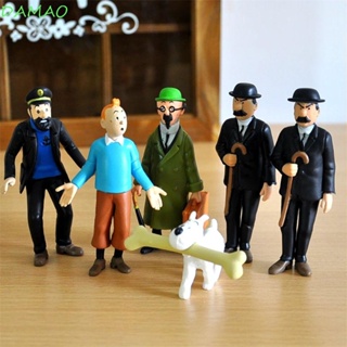 Damao โมเดลตุ๊กตาฟิกเกอร์ The Adventures of Tintin ขนาดเล็ก ของเล่นสะสม สําหรับเด็ก