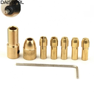 【DAISYG】Drill chuck Handle 7pcs Brass Connector Attachment Electric grinder cap