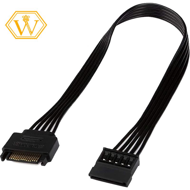 Sata สายเคเบิลต่อขยาย 15 Pin SATA ตัวผู้ เป็นตัวเมีย สําหรับฮาร์ดดิสก์ ...