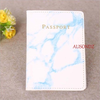 Alisondz กระเป๋าใส่หนังสือเดินทาง ผู้ชาย ID เอกสาร เครื่องบิน ตรวจสอบในใบรับรอง กระเป๋าเก็บ ที่ใส่ตั๋ว หนัง PU เคสการ์ด