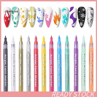 Cx ปากกาเพ้นท์เล็บ 3D ติดทนนาน หลายสี สําหรับตกแต่งเล็บ