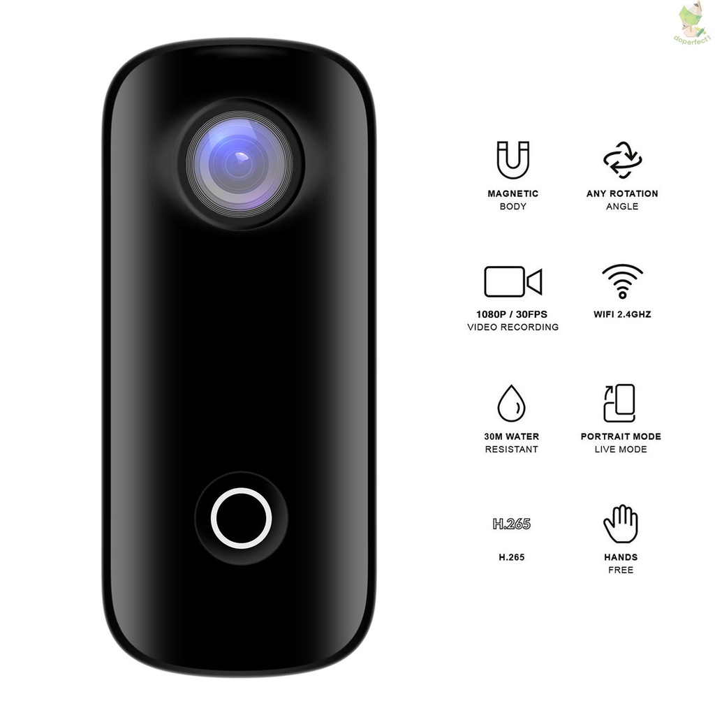 sjcam-c100-mini-action-camera-1080p-30fps-digital-video-camera-30m-waterproof-magnetic-body-built-in-battery-wifi-connection-app-sharing-with-waterproof-case-back-clip-lanyard