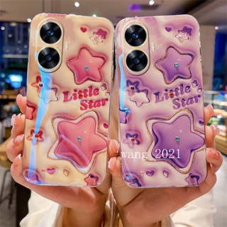 Handphone Casing for Realme C55 2023 เคส Soft Case Creative 3D Stereo Effects Phone Case Realme C55 NFC Shiny Stars Cartoon Protective Back Cover เคสโทรศัพท
