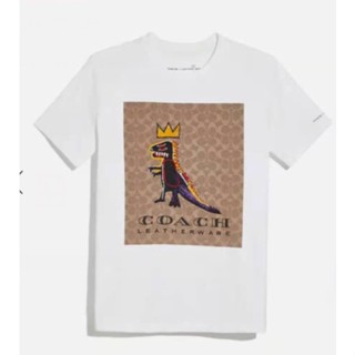 Tee เสื้อวินเทจผญ เสื้อยืดครอป Coach เสื้อยืดแขนสั้น พิมพ์ลายไดโนเสาร์ Marvel Dumbo แฟชั่นคู่รัก_02