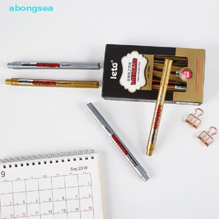 Abongsea ปากกามาร์กเกอร์ สีเมทัลลิก สีทอง สีเงิน สําหรับตกแต่งสมุดภาพ เครื่องเขียน อัลบั้ม Diy