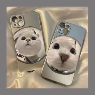 เคสโทรศัพท์มือถือ ซิลิโคน TPU นิ่ม กันกระแทก ลายสุนัข แมวน่ารัก สําหรับ IPhone 15 14 13 12 11 Pro XS Max XR X 8 + 7 Plus