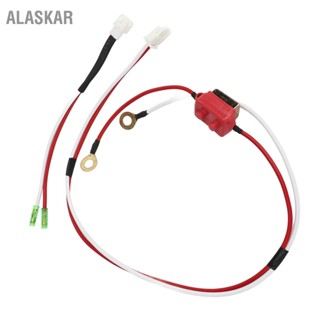  ALASKAR 2 Pcs สายไฟแบตเตอรี่ 4749A5531 Camper แบตเตอรี่ Harness พร้อมฟิวส์ 15 แอมป์ตั้งค่าใหม่ได้ Trailer การเชื่อมต่อด้านข้างสำหรับ