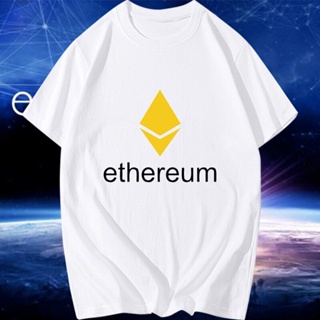 【hot tshirts】เสื้อยืดแขนสั้นลําลอง คอกลม ผ้าฝ้ายแท้ ขนาดใหญ่ พิมพ์ลาย ethereum eos Number Currency Geek สําหรับผู้ชาย แล