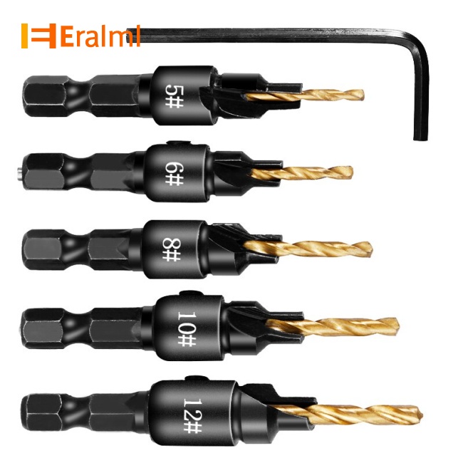 eralml-krachtige-ชุดดอกสว่านเคาน์เตอร์ซิงค์-5-ชิ้น-สําหรับงานไม้-สกรูขนาด-5-6-8-10-12
