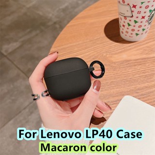 【จัดส่งรวดเร็ว】เคสหูฟัง แบบนิ่ม สีพื้น เรียบง่าย สําหรับ Lenovo LP40 Lenovo LP40