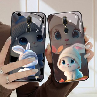 Dmy เคสโทรศัพท์มือถือกระจกนิรภัย ลายน่ารัก สําหรับ OPPO A9 A5 A7 A5S A12 A15 A15S A16 A16S A16K A17 A96 A95 A94 A93 A92 A78 A76 A74 A72 A52 A55 A53 A54 A31 A12e A3S R9s R15 R17