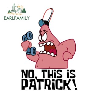 Earlfamily สติกเกอร์ไวนิล ลาย No This is Patrick Meme Spongebob ขนาด 13 ซม. x 9.1 ซม. สําหรับติดตกแต่งรถยนต์ แล็ปท็อป