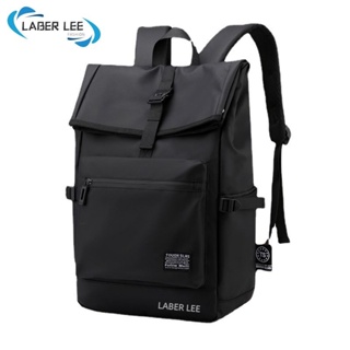 Laber Lee ใหม่ กระเป๋าเป้สะพายหลัง กระเป๋านักเรียน ลําลอง ระบายอากาศ ความจุขนาดใหญ่ สีพื้น แฟชั่นสําหรับผู้ชาย