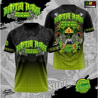 เสื้อยืดลําลอง พิมพ์ลายการ์ตูน Santai Raya 3D แฟชั่นฤดูร้อน สําหรับผู้ชาย และผู้หญิง 2023