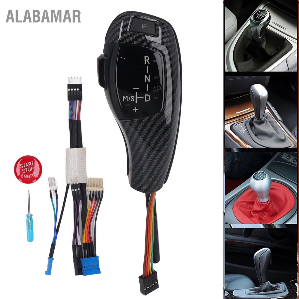 alabamar-led-หัวคันเกียร์-shifter-คันโยกชุดติดตั้งเพิ่มพร้อมปุ่มสตาร์ทเครื่องยนต์สำหรับ-5-series-e39-7-e38-lhd