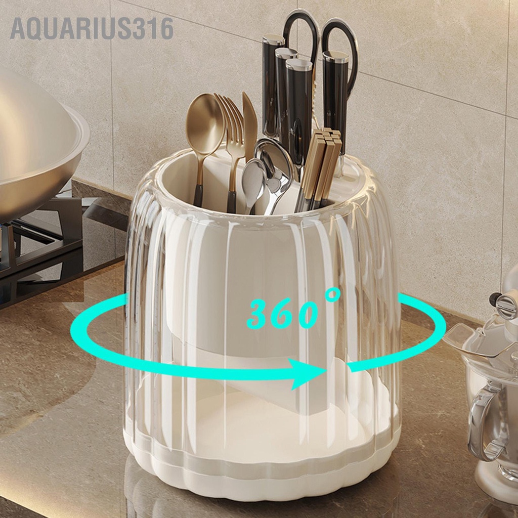 aquarius316-ผู้ถือบล็อกมีดหมุนได้-360-องศาความจุขนาดใหญ่ที่ถอดออกได้ที่เก็บช้อนบล็อกสำหรับห้องครัว