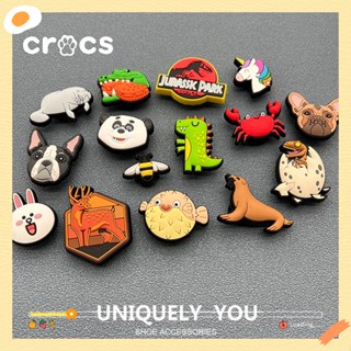 ใหม่ Crocs jibbitz หัวเข็มขัด ลายการ์ตูนสัตว์ ไดโนเสาร์ ดอกไม้น่ารัก สําหรับตกแต่งรองเท้า 2023