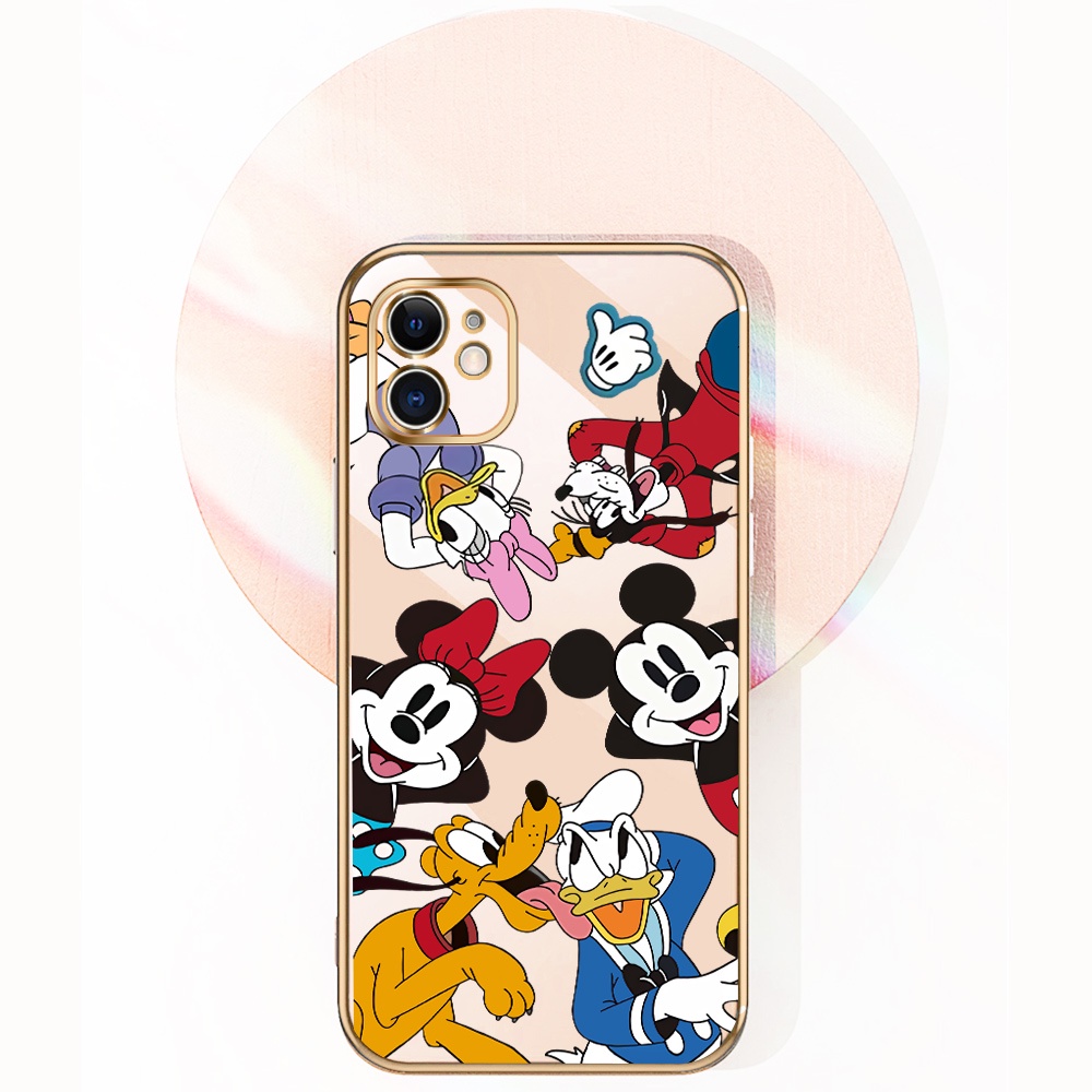 เคสไอโฟน-iphone-6-6s-7-8-plus-x-xr-xs-max-นิ่ม-ขอบสี่เหลี่ยม-ลายมิกกี้-พันธมิตร-เคสเคลือบ-หรูหรา-เคสโทรศัพท์-แบบนิ่ม