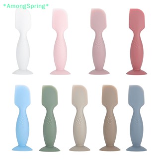 Amongspring&gt; ใหม่ ไม้พายซิลิโคน แบบมือถือ ไม่ติด สําหรับทาครีม ผ้าอ้อมเด็ก