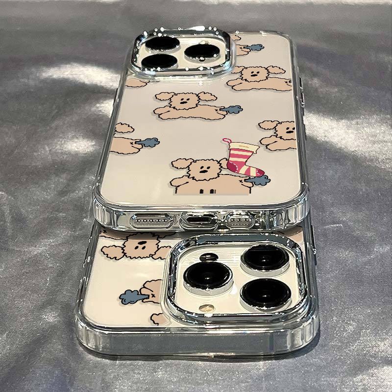 เคสโทรศัพท์มือถือ-แบบนิ่ม-กันกระแทก-ลายลูกสุนัข-สําหรับ-apple-iphone-12plus-13-87max-11-14pro