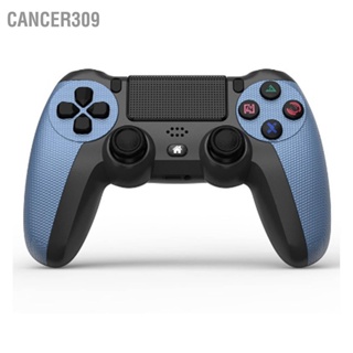  Cancer309 ตัวควบคุมเกมไร้สายการสั่นสะเทือนสองครั้งการควบคุมที่แม่นยำ Bluetooth Gamepad พร้อมแถบแสงสำหรับ PS4