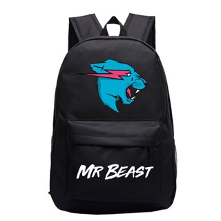 Mr Beast Lightning Cat กระเป๋าเป้สะพายหลัง ใส่แล็ปท็อป ลายการ์ตูน Mochila สําหรับเด็กผู้ชาย และผู้หญิง