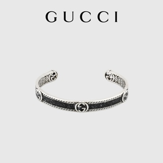 [พร้อมส่ง] Gucci GUCCI สร้อยข้อมือเงิน แบบเชื่อมต่อกัน