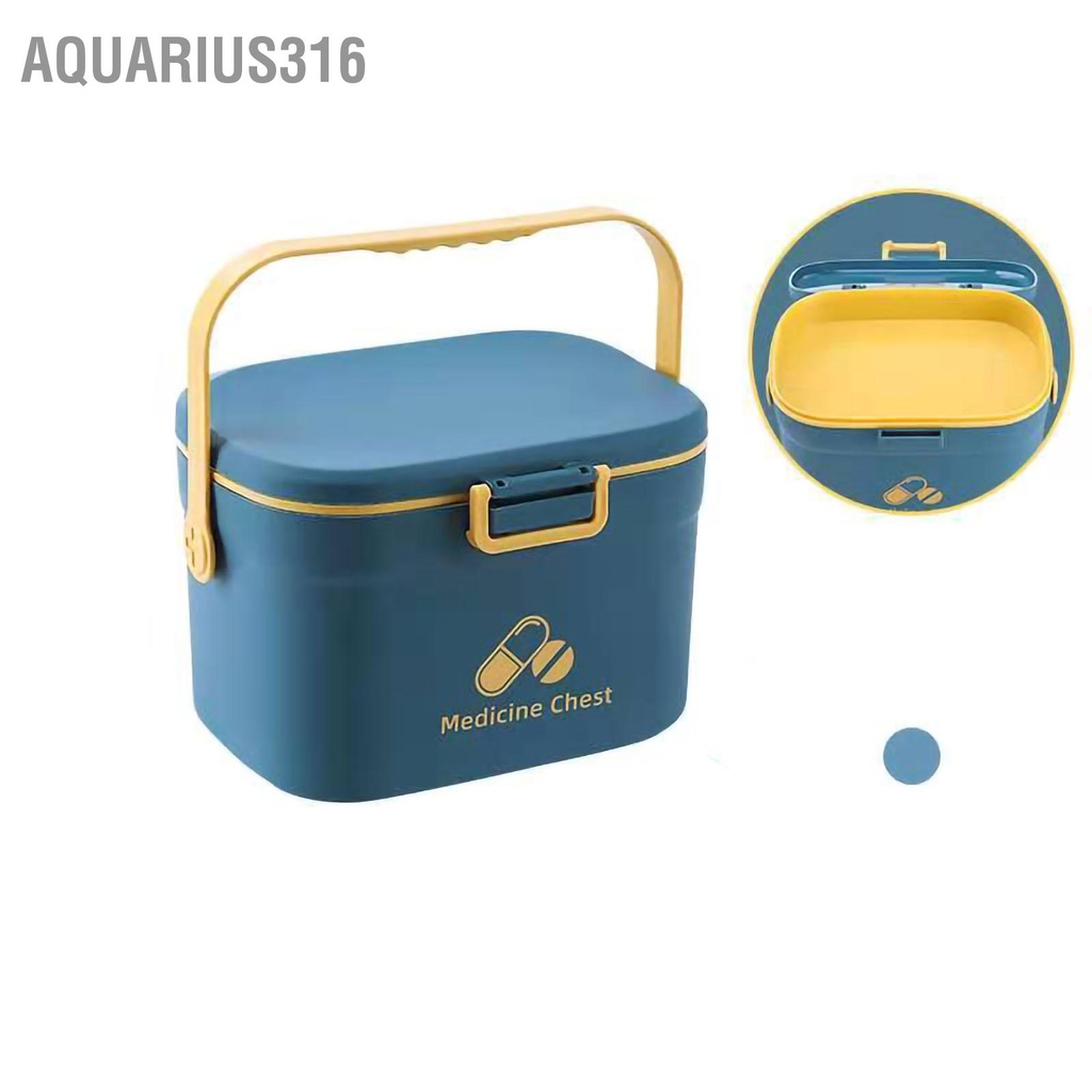 aquarius316-กล่องยากล่องเก็บยาเย็บภาชนะดีบุก-pp-2-ชั้นแบบพกพาสำหรับโฮมออฟฟิศ