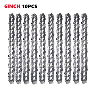 10pcs 6 Inch Mini Steel Chainsaw Chain Electric Electric Saw Accessory Replacement Electric Chain Saw Chain