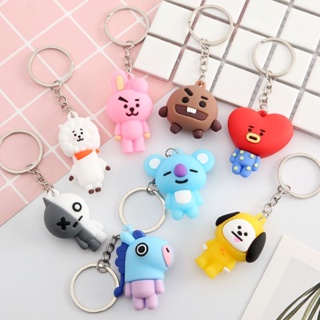 Bt21 พวงกุญแจซิลิโคน จี้ตุ๊กตาการ์ตูน Rj Koya Chimmy Tata Shooky Cookie Bag น่ารัก ของเล่นสําหรับเด็ก