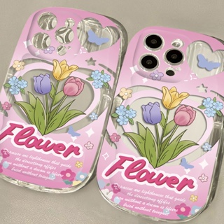 เคสโทรศัพท์มือถือ ซิลิโคนนิ่ม TPU ใส กันกระแทก ลายดอกไม้ หลากสี สําหรับ IPhone 14 Pro Max 13 12 11 XS X XR 8+ 7 Plus