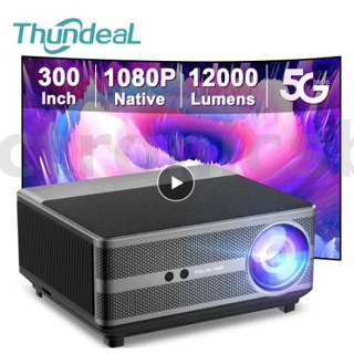 Thundeal TD98 Full HD 1080P โปรเจคเตอร์ แอนดรอยด์ 5G-WIFI 1+8GB กระจกไร้สาย 4K 12000Lumens โฟกัสอัตโนมัติ ภาพยนตร์ภาพยนตร์ 4K