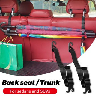 4pcs Car Back Seat Hook Multi-function Rear Seat Headrest Hanging Hook Umbrella Holder Seat Back Storage Interior Organizer