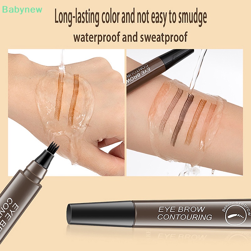 lt-babynew-gt-ดินสอเขียนคิ้ว-เนื้อลิขวิด-กันน้ํา-4-จุด-มี-5-สี-ลดราคา