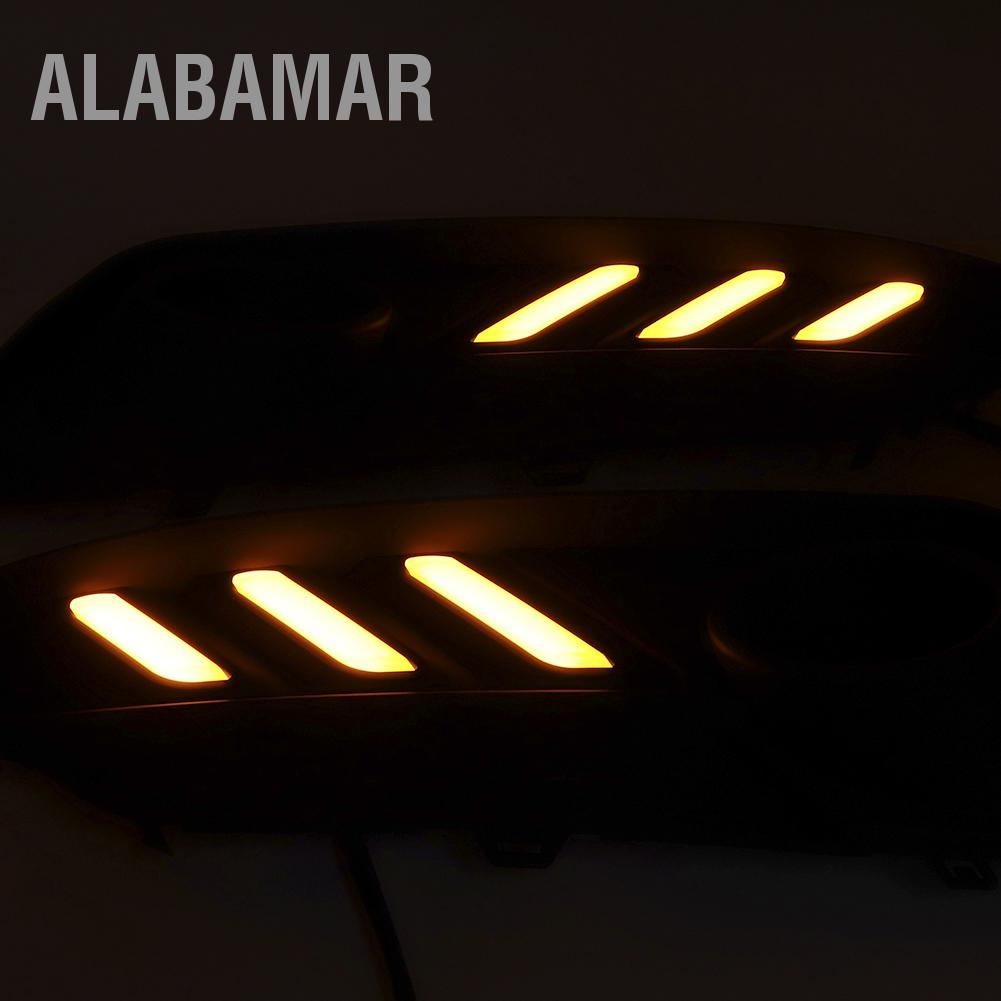 alabamar-2-ชิ้น-led-ไฟวิ่งกลางวัน-3-สีโคมไฟ-drl-เหมาะสำหรับฮอนด้าซีวิค-10th-2016-2018