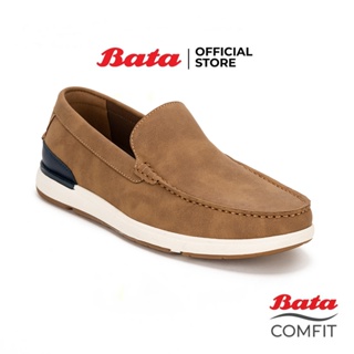 Bata บาจา Comfit รองเท้าลำลองแบบสวม ดีไซน์เรียบหรู สวมใส่ง่าย รองรับเท้าได้ดี สำหรับผู้ชาย รุ่น KADEN สีแทน 8013005 สีกากี 8018005