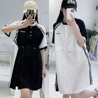 【Dress Oversized】เสื้อกีฬาแขนสั้นลําลอง ทรงหลวม พลัสไซซ์ แฟชั่นเกาหลี (40-150 กก.)