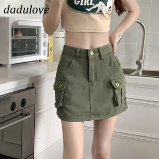 DaDulove💕 New American Ins High Street Multi-pocket Tooling Skirt Niche High Waist A- line Skirt Bag Hip Skirt