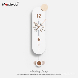 [พร้อมส่ง] Mandelda นาฬิกาแขวนผนัง สไตล์โมเดิร์น เรียบง่าย สําหรับร้านอาหาร ห้องนั่งเล่น