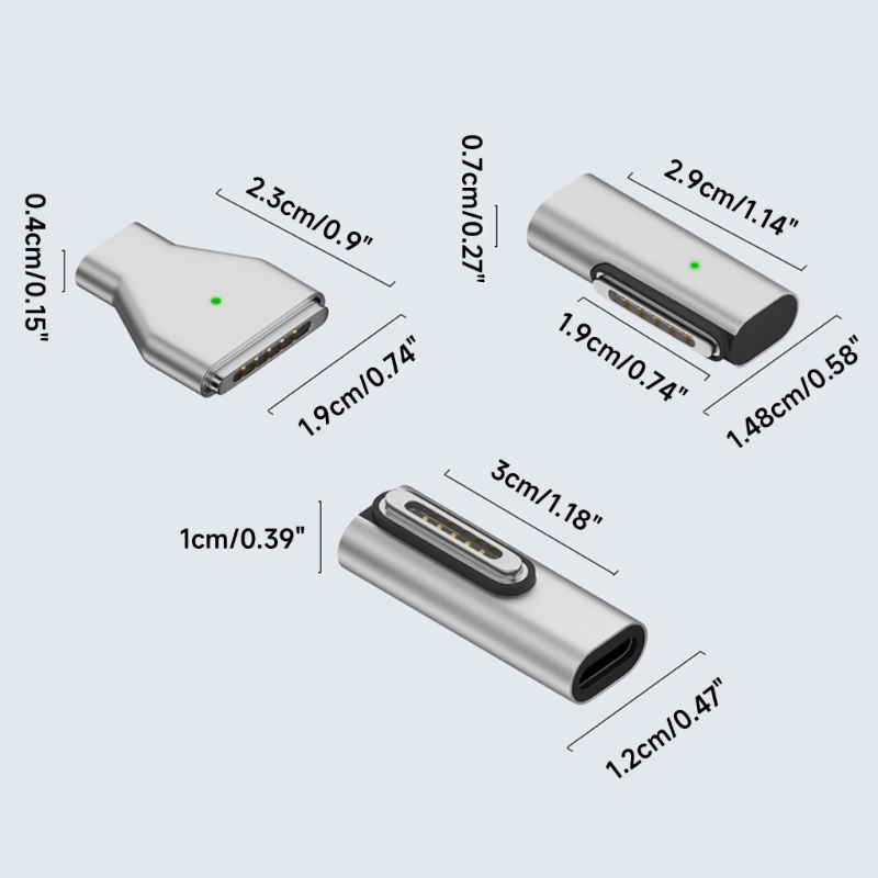 3c-อะแดปเตอร์แปลงแม่เหล็ก-type-c-usb-pd-สําหรับ-3-pro-usb-c-female