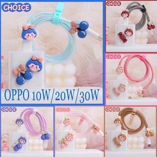 เคส TPU นิ่ม ป้องกันสายชาร์จ USB Type C สีแคนดี้ สําหรับ OPPO 10W 20W 30W