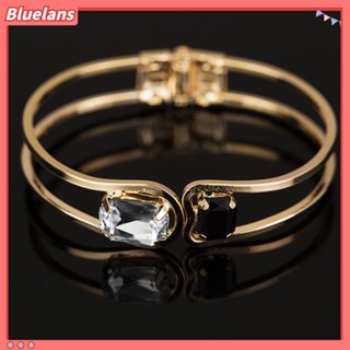 【 Bluelans 】สร้อยข้อมือ กําไลข้อมือ ประดับพลอยเทียม โทนสีทอง สไตล์โมเดิร์น หรูหรา สําหรับผู้หญิง