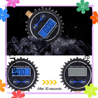 Backstreet เครื่องวัดความดันลมยางดิจิตอล Backlight 1/8 นิ้ว NPT LCD PSI Meter