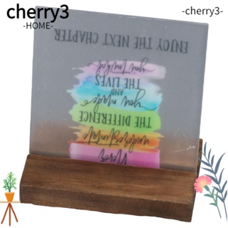 Cherry3 ฐานไม้อะคริลิคใส ของขวัญที่ระลึก สําหรับเพื่อน โต๊ะทํางาน