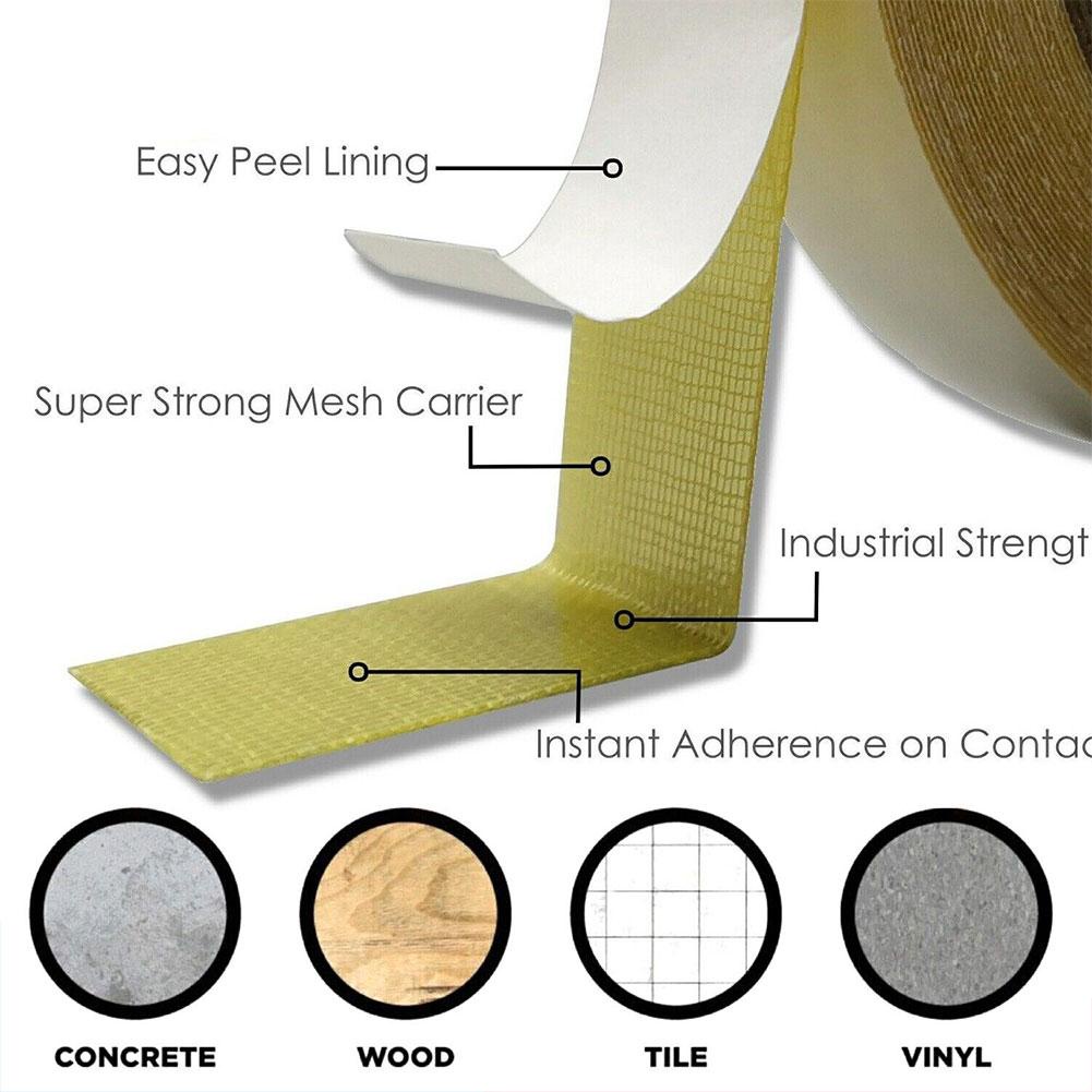 เทปกาวสองหน้า-แข็งแรงมาก-ไม่ตกค้าง-สําหรับแขวนพรมปูพื้น-ไม้เนื้อแข็ง-ผนัง