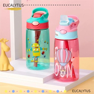 Eutus แก้วน้ํา แบบใส ปลอด BPA พร้อมหลอดดูดน้ํา สําหรับเด็ก